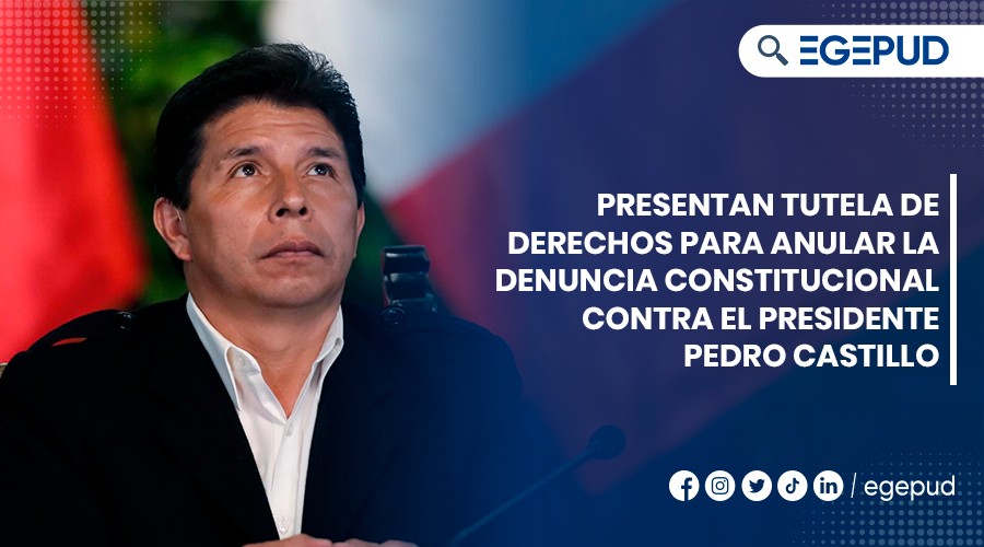 Presentan tutela de derechos para anular la denuncia constitucional contra el presidente Pedro Castillo