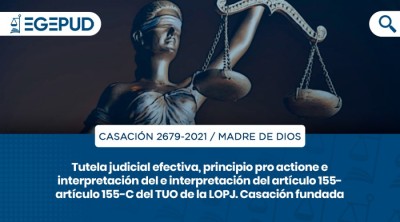 Tutela judicial efectiva, principio pro actione e interpretación del e interpretación del artículo 155- artículo 155-C del TUO de la LOPJ. Casación fundada